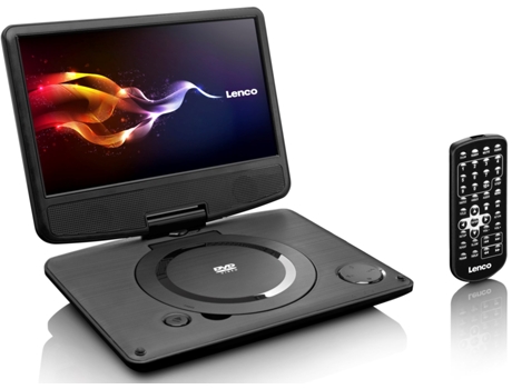 Leitor DVD Portátil 9'' LENCO DVP9331 — Ecrã Simples | 9'' | USB