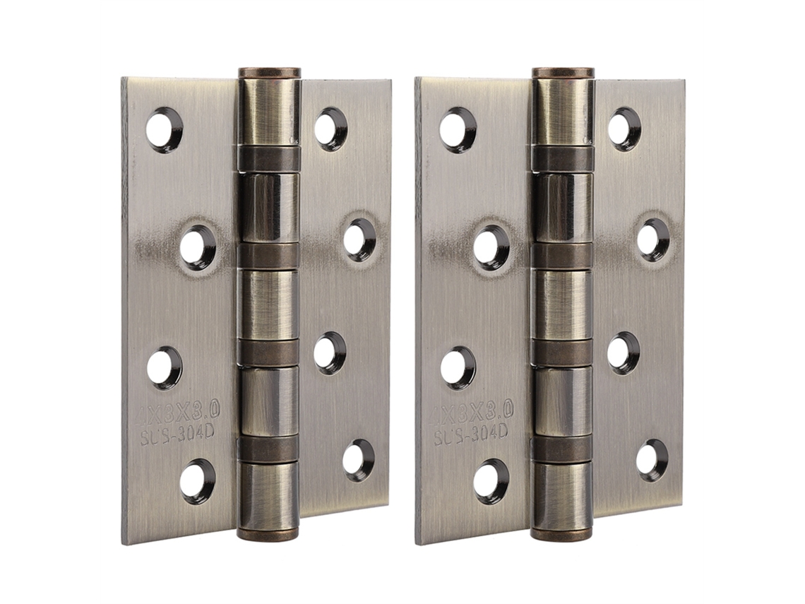 Bisagra de porta de aço inoxidável 4in 3mm com pino solto rolamento silencioso galvanização amarela S/MARCA