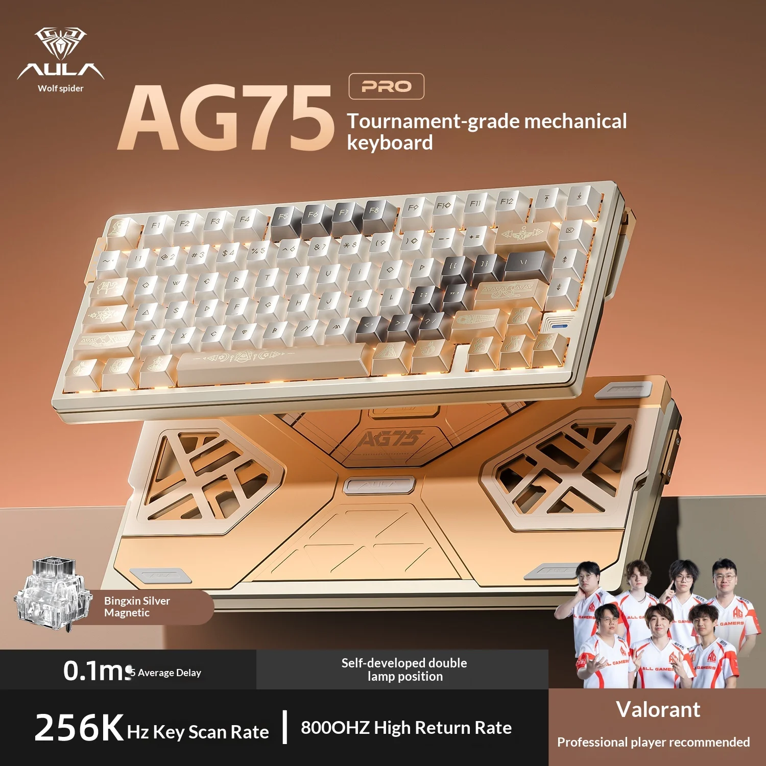 Teclado Mecânico Com Fio E Interruptor Magnético (branco) 8000hz Rt
