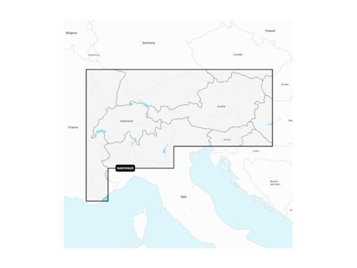 Mapa de navegação alpes lagos e rios NAVIONICS SD