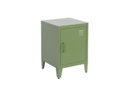 Mesa de cabeceira industrial Sweeek com 1 porta, verde cáqui