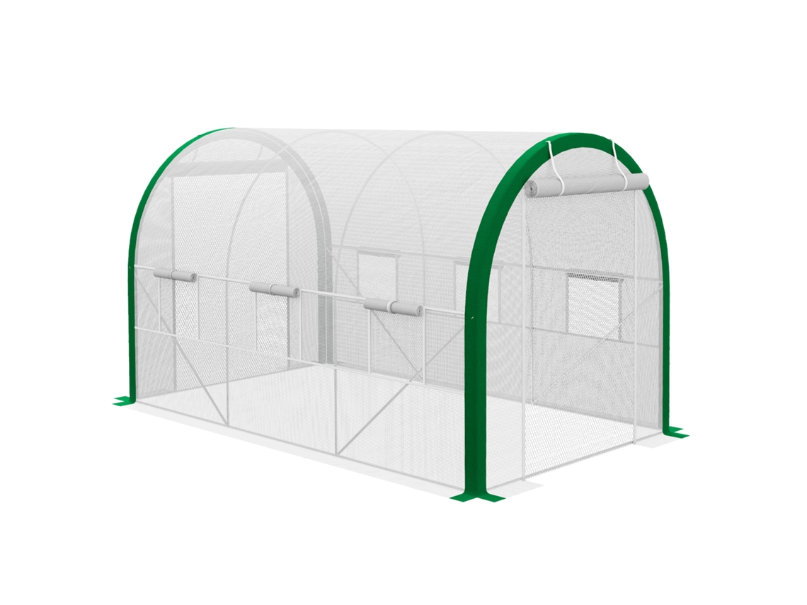 Estufa Túnel 3,58x2,1x2,1m Porta Enrolar Branca VELTRIX