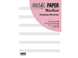 Livro MUSIC PAPER NoteBook Standard Notation de Ashkan Mashhour (Inglês)