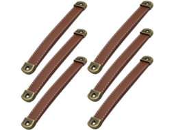 Ipetboom Conjunto De 6-puxadores Couro Para Armários, Flexíveis E Macios, Em Liga De Zinco Com Design Clássico Para
