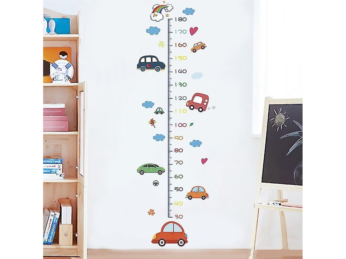 Calcomanía De Medida De Altura Infantil Para Habitaciones Niños Gráfico De Crecimiento Decoración Infantil Pegatina Pared Pvc 6 Coches
