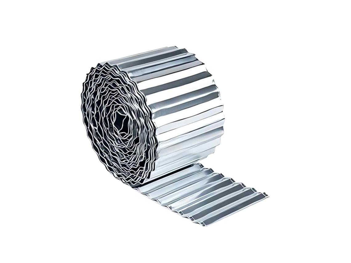 Relaxdays Borda De Relva 5 M X 14 Cm, Aço Galvanizado, Rolo, Borda Flexível Para Canteiros, Prateada