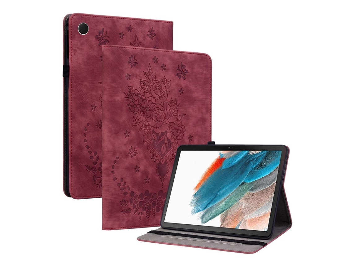 Capa para Samsung Galaxy Tab A9/A11 com estampa, vermelha