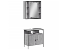 2 Pcs Conjunto Móveis WC Madeira Sonoma Cinza MAISON EXCLUSIVE