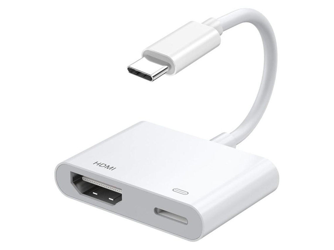Adaptador Av Digital Usb C/tipo C para Hdmi + Usb C/tipo C 4k/60hz branco XIAOMOYU