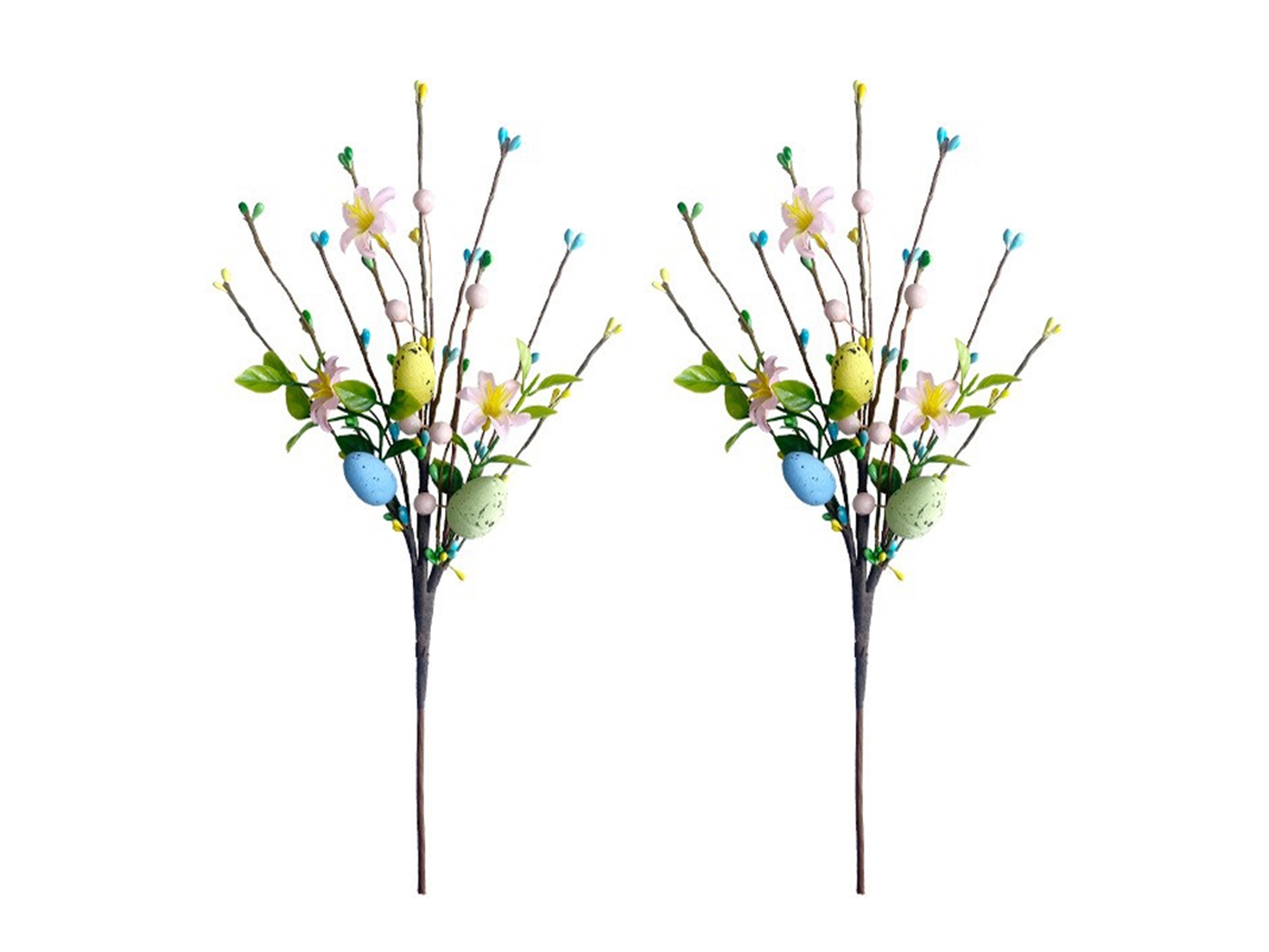 Laxiscreed Ovos De Páscoa Com Contas De Arroz E Grama De Água Em Rosa E Orquídea
