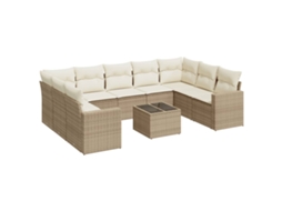 Garden Sofa Set, Garden Sofa Sets Vidaxl Bege Rattan / Vime (n/a)