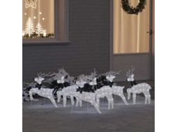 Vidaxl Renard Led 6 Unid. Prateado 45 X 19 X 65 Cm Tecido