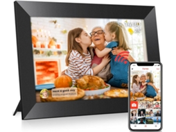 Moldura Digital Inteligente Wifi Yunzii 10,1 Polegadas 1280x800 Ips Lcd Touch Screen Com 32 Gb De Memória Preto