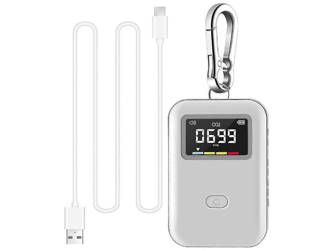 Lurelia Medidor De Qualidade Do Ar Co2, Com Visor Digital, Branco