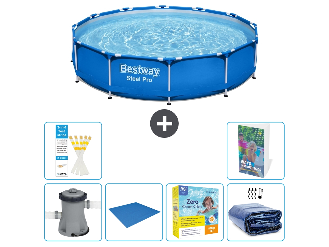 Piscina Bestway Steel Pro Redonda 305x76 Cm 5 peças S245 BESTWAY