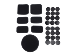 Kit de Almofadas para Capacete, 7pcs, Preto S/MARCA