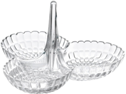 Prato Transparente para Frutas e Doces, de Várias Camadas, para Sala de Estar, Branco Transparente DUREFORWARD
