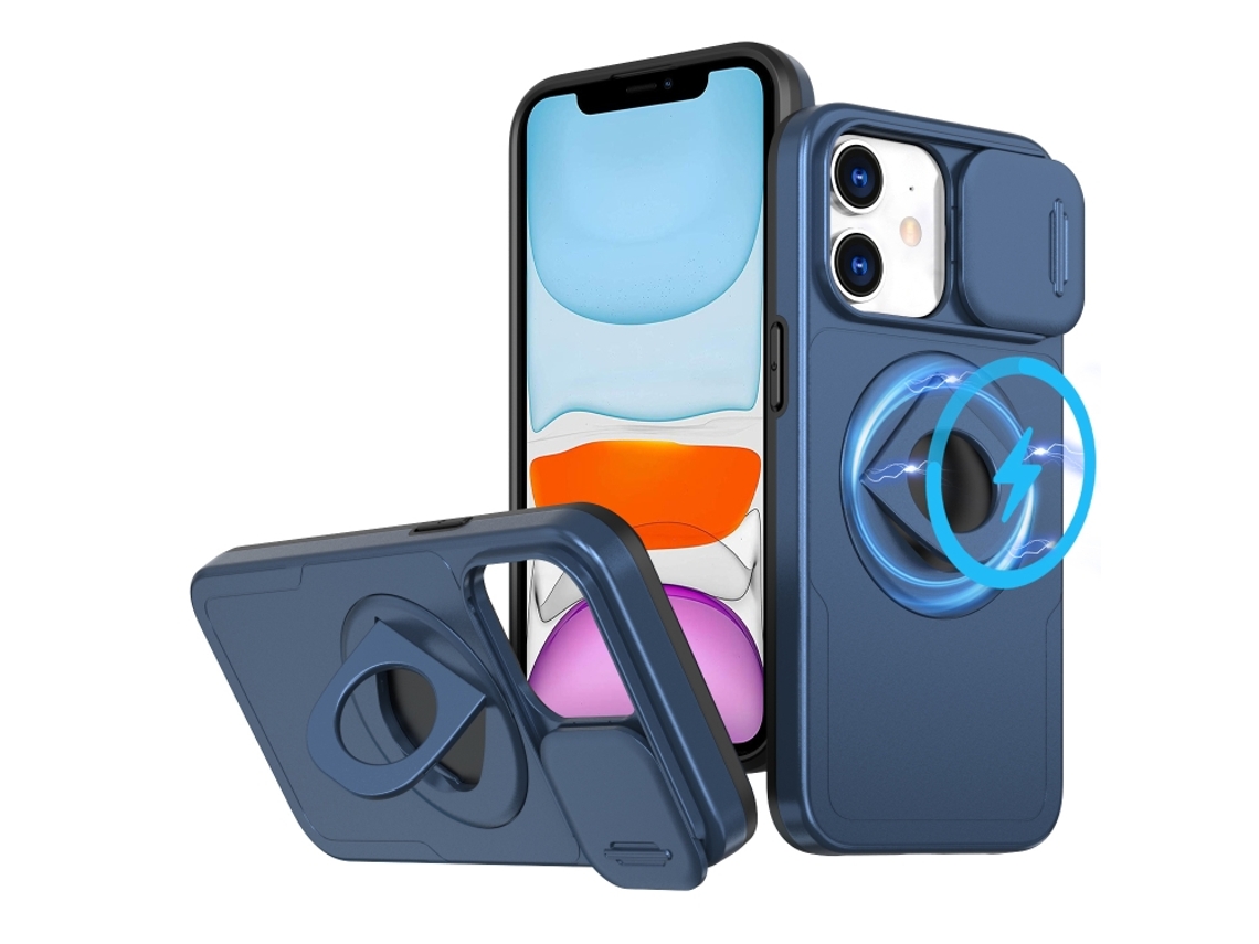 Capa Zruxe Compativel Com Iphone 11 (camshield Magsafe Ring Holder - Armor - Azul)