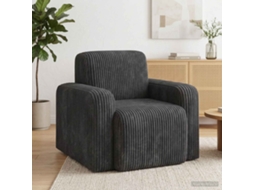 Vidaxl Poltrona Cinzento-escuro Cordão