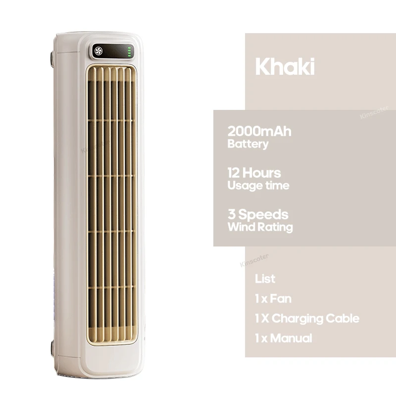 Ventilador de cinto MDUG, recarregável, 100 velocidades, lanterna