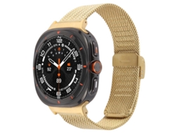Bracelete para Samsung Galaxy Watch Ultra Metal Milanês Fivela em Malha de Aço Dourada XIAOMOYU (47mm)