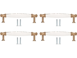 Conjunto De 4 Puxadores Antigos Para Armários, Estilo Retrô, Em Liga De Zinco E Cerâmica, Com Design Ergonômico, Ideais