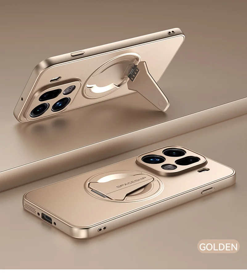 (dourado, Oppo Find X8s) Capa Magnética Invisível Com Acabamento Fosco, Suporte E Proteção Contra Quedas.