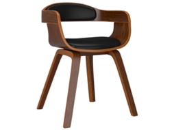Conjunto 1 Cadeira De Jantar Vidaxl Preto Couro Sintético (49 X 51 X 70 Cm)