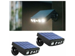 Luminária De Parede Solar Lablanc Com Sensor De Movimento Pir, Ip65 À Prova Dágua, Holofotes Giratórios De 360 ​​graus, Iluminaçã Aquaforge