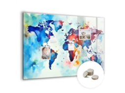 Quadro Magnético Mapa Pintado Para A Cozinha Espelharte (100x70 Cm)