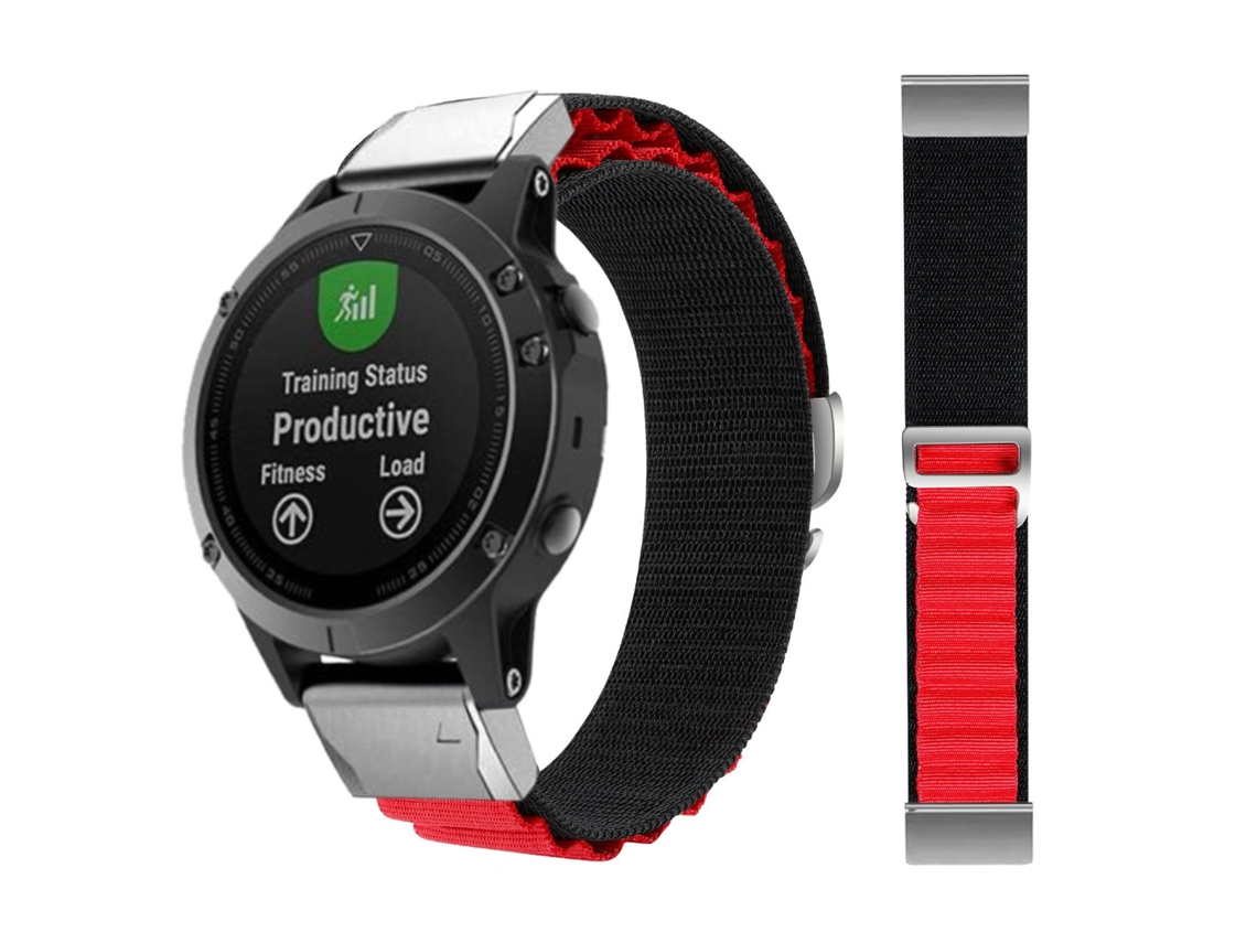 Bracelete Loop Alpine para Garmin MARQ Captain: American Magic Preto e Vermelho