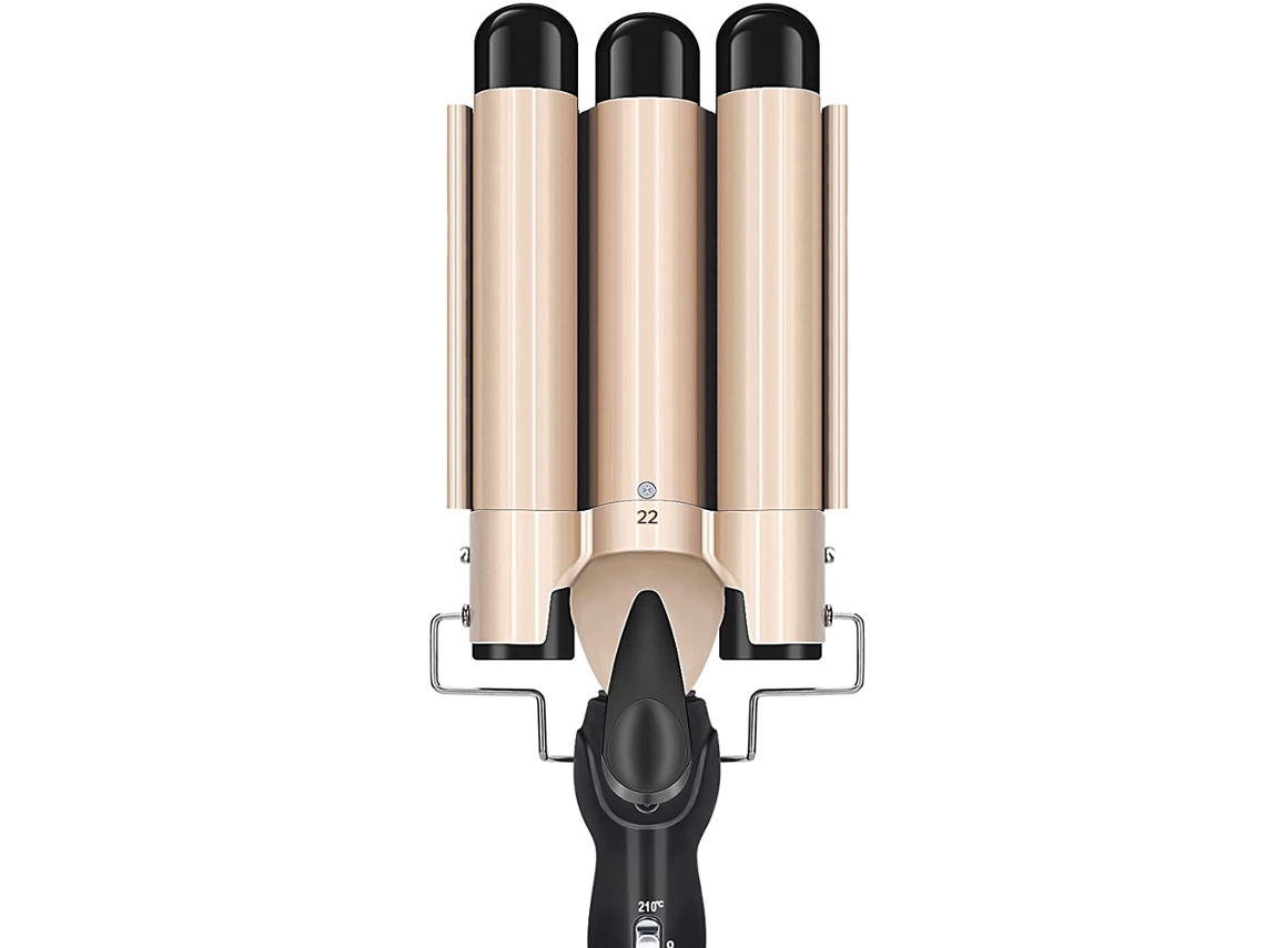 Babyliss 3 Tambores Prancha De Ondas Para Cabelo Babyliss 22 Mm Ondas Praia Ajustável Aquecimento Rápido Com Proteção Térmica Grande Babyliss Para