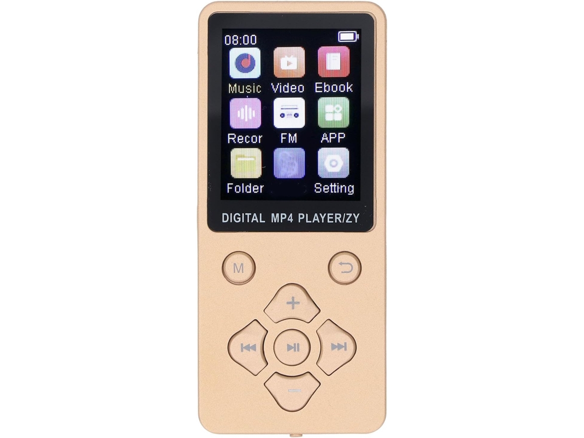 MP3 Player MP4 de 64GB (Dourado) 64GB Portátil 1.8 polegadas 5.0 Colorido Super Fino Player com Reprodutor de Música Integrado