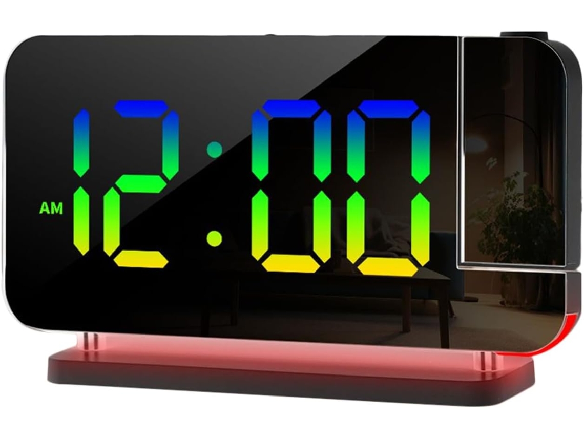 Despertador Digital Com Visor Led | Relógio De Mesa Com Projeção Para Quarto