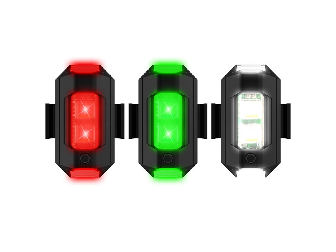 Luz de Led Recarregável de Sete Cores para Voo Noturno, Alerta Luminoso, Anticolisão Estroboscópico para Drones Quadricópteros Dji/fimi. MDUG