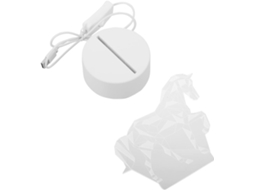 Luminária De Cabeceira Led 3d Homoyoyo Em Acrílico Branco, Luz Noturna