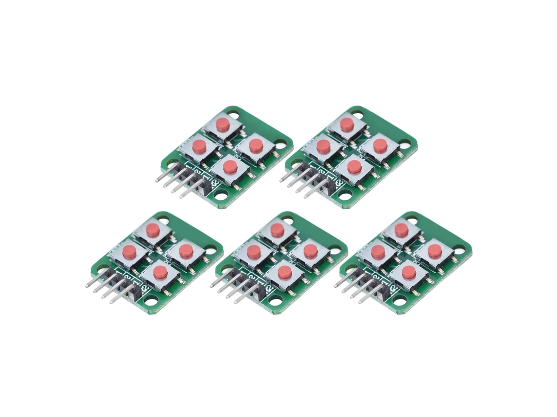 5pcs Módulo Teclado 2x2 Array 4 Teclas Scan para Controle Elétrico