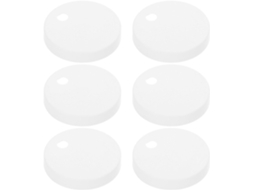 Angooily Conjunto De 6-tampas Fuso Vaso Sanitário Em Plástico Branco, 60mm, Universais, Com Design Decorativo