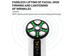 Dispositivo de Microcorrente Máquina Levantamento Facial Pescoço Pele Apertar Massageador Led Terapia Luz Vi Bração Ferramenta Beleza Branca GOKOCO