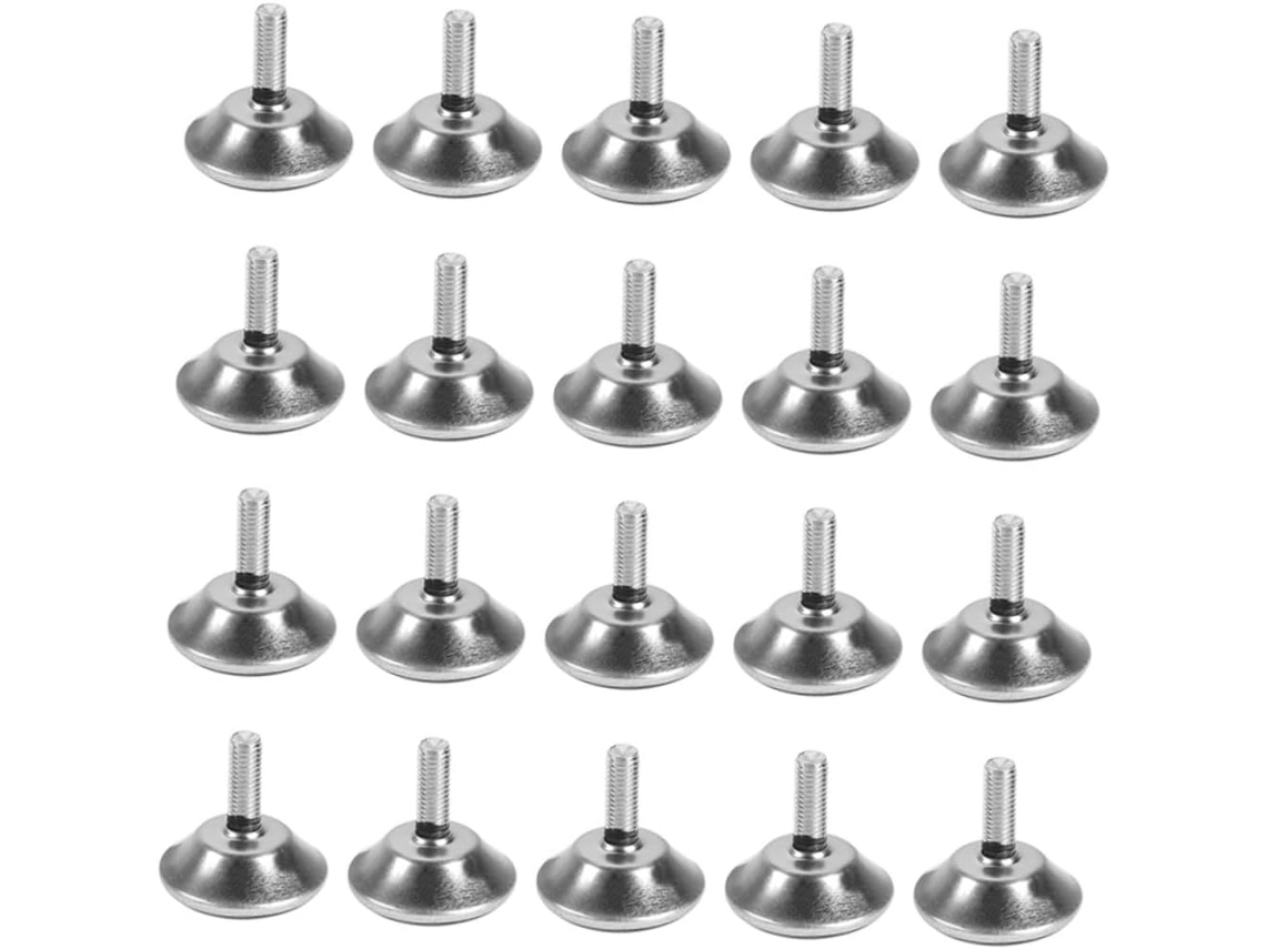 Niveladores De Pés Móveis Ajustáveis Toddmomy M8*25mm Com Base Antiderrapante Preta, Almofadas Protetoras Para Cadeiras