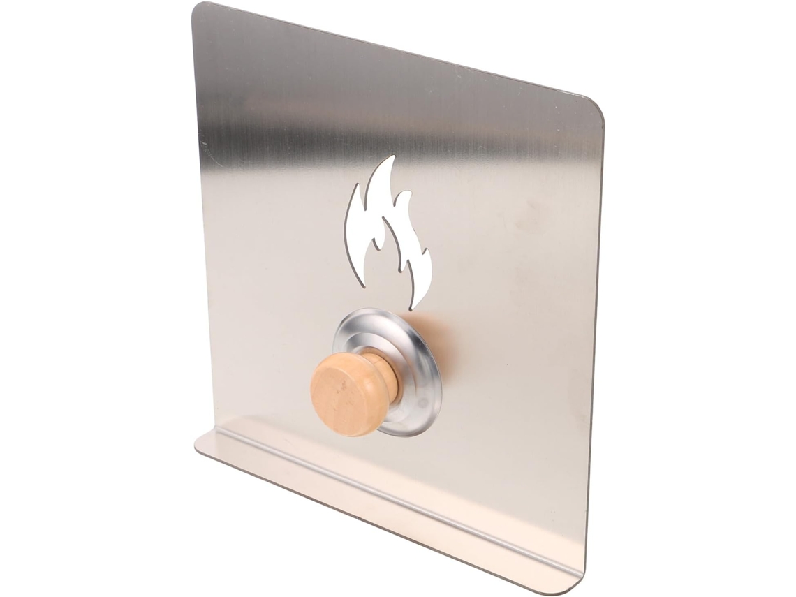 Defletor de Vento em Aço Inoxidável 20 X Cm, Placa Protetora Contra Respingos para Fogão a Lenha. SFUSHOS