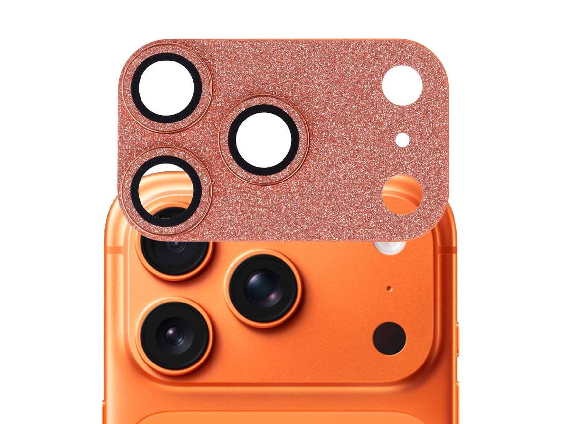 Protetor de Câmara Glitter Laranja para iPhone 17 Pro LA CASA DE LAS CARCASAS