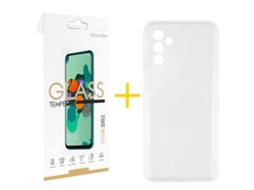 Pack 1 x Película de Vidro Temperado 2.5D + Capa SKYHE Samsung Galaxy A35 5G Silicone Líquido Transparente Clear