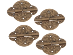 Dobradiças De Latão Cabilock, Conjunto De 4 Peças, 42x31mm, Luxuosas E Multiuso, Para Móveis De Madeira Tipo Baú