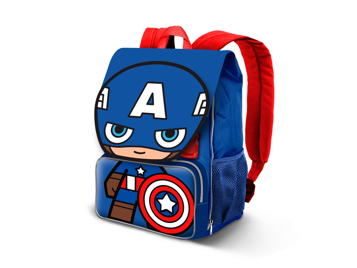 Marvel Capitão América Glory Mochila Expansível Exp Azul KARACTERMANIA