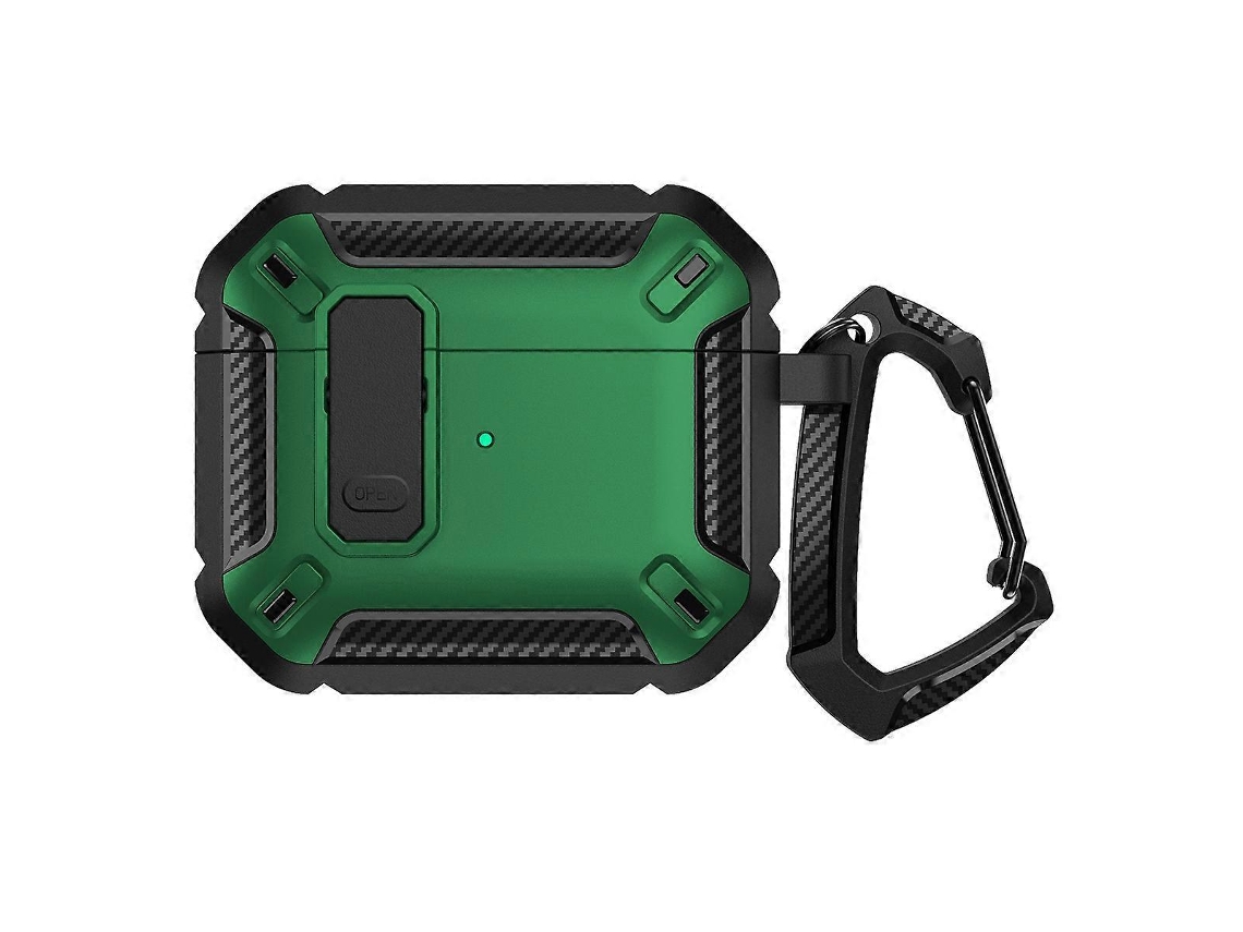 Capa protetora resistente a impactos para fones de ouvido, com gancho, para AirPods 3 GIECY