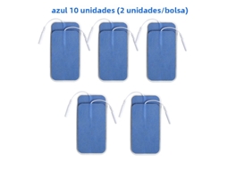 Adesivos de Eletrodo Não Tecido, 5*9cm, com Conector de 2mm MDUG (azul, 10 Unidades, 5x9cm)