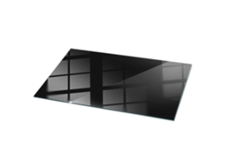 Vidro Para Mesa Retangular Espelharte (120x60 Cm - Cor Preta Lisa - Preto)