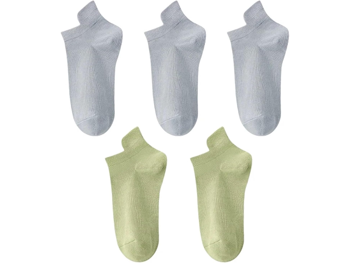 Conjunto De 10 Pares Meias Femininas Casuais Respiráveis Cano Curto, Finas E Elásticas, De Algodão, Para O Verão, Ideais