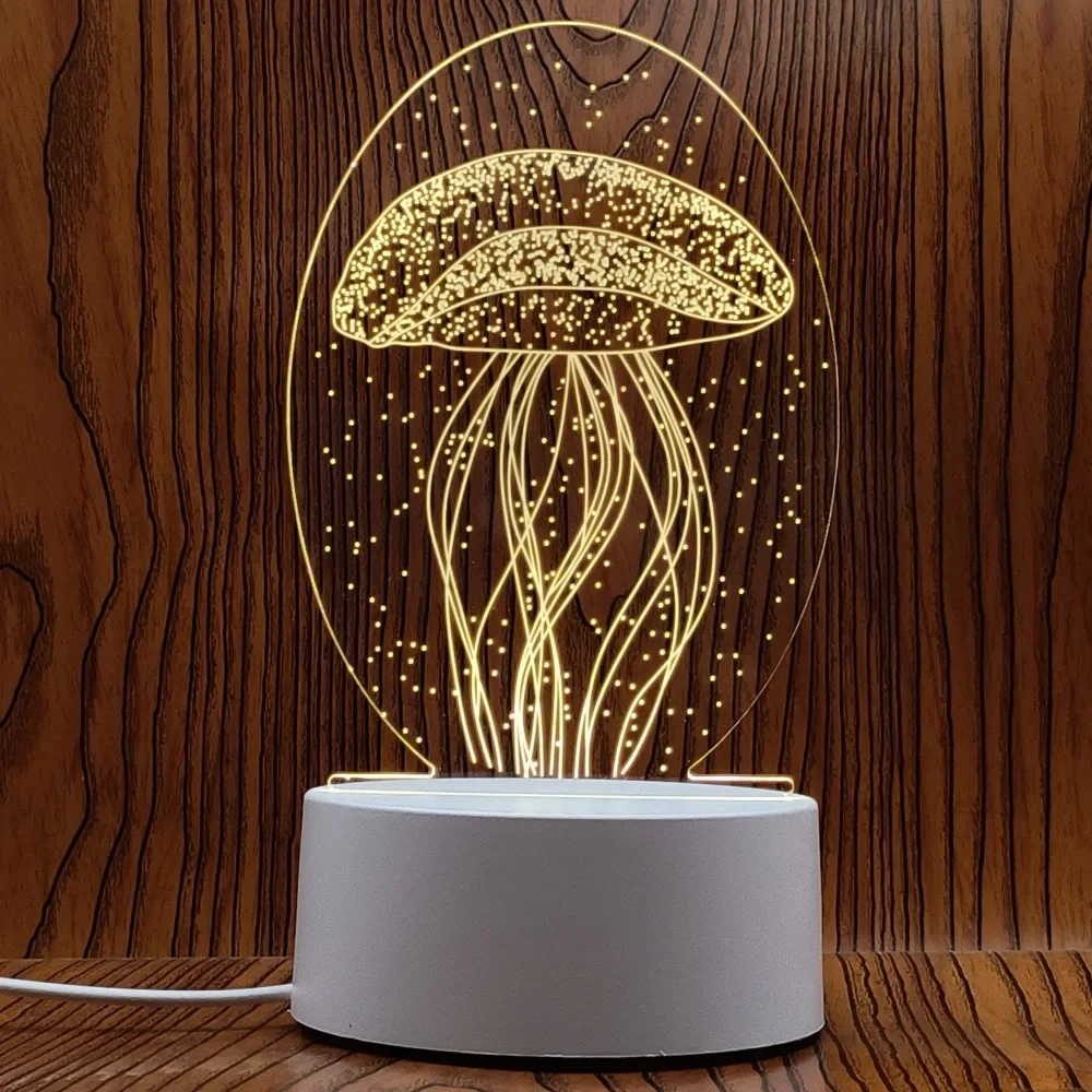 Luminária Noturna Led 3d Criativa, Luz Decorativa para Casa MDUG (luz Quente)